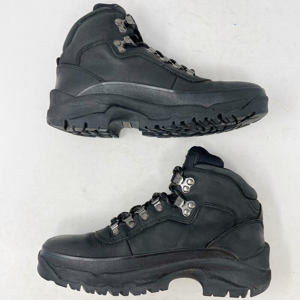 Timberland Black Leather Euro Hiker Hiking Boots Mens Size 8 *NO INSOLES* - Picture 9 of 9